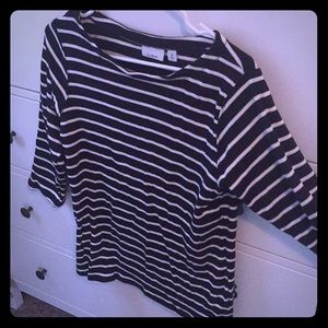 Striped L.L. Crew Neck Top
